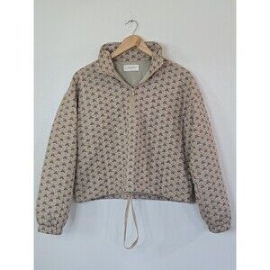 One Loved Babe Share The Warmth Quilted Floral Jacket Womens Size Small 1/4 Zip